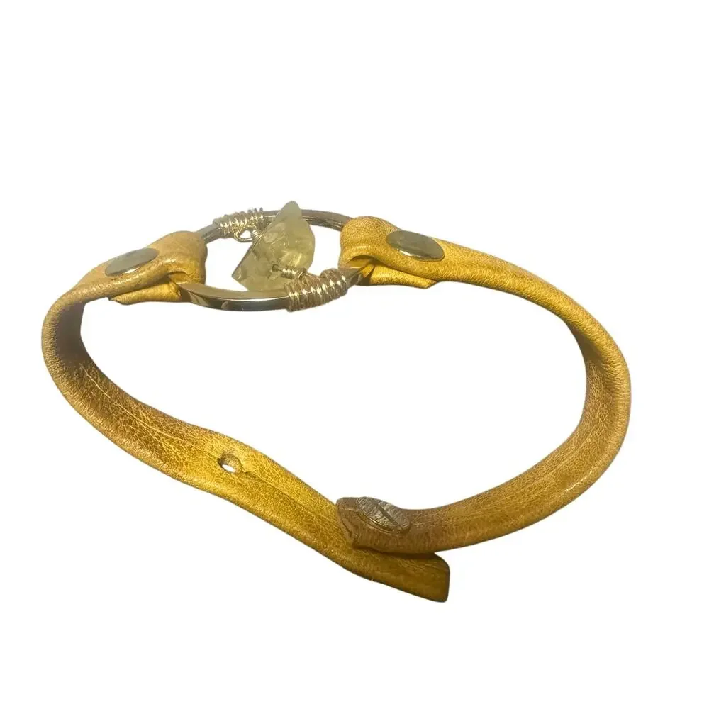 Giving Bracelets Be the Light Bracelet Brushed Gold - Citrine